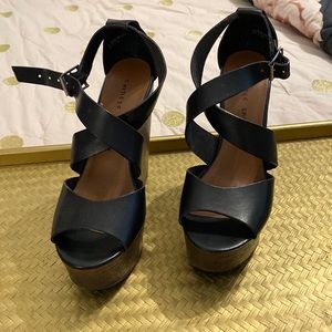 Chinese Laundry platform ankle strap sandals